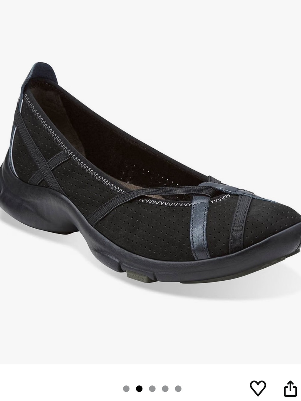 Clarks Privo strappy suede ballet flat